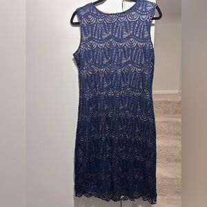Navy blue lace dress
